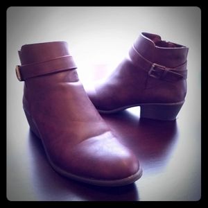 Womens, Just Fab, Anlke Booties, Size 9, Maroon